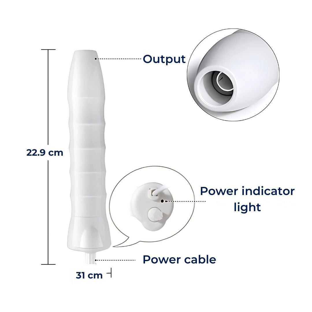 GlowVive Høyfrekvent D'arsonval Beauty Device | for Akne - Anti-Aging - Hudoppstramming - Hårvekst - Hodebunnspleie Skanto