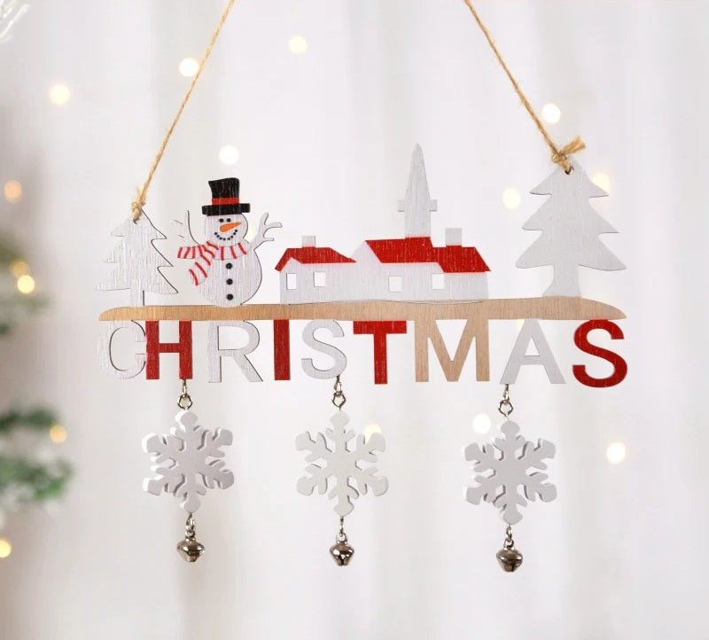 Skanto | Gnome Julestrad Tre Henge Ornament Skilt - Sett med 5 – Festlig Juledekorasjon for Hjem, Dør og Tre, Perfekt for Høytidsstemning