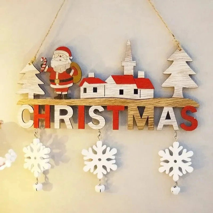 Skanto | Gnome Julestrad Tre Henge Ornament Skilt - Sett med 5 – Festlig Juledekorasjon for Hjem, Dør og Tre, Perfekt for Høytidsstemning