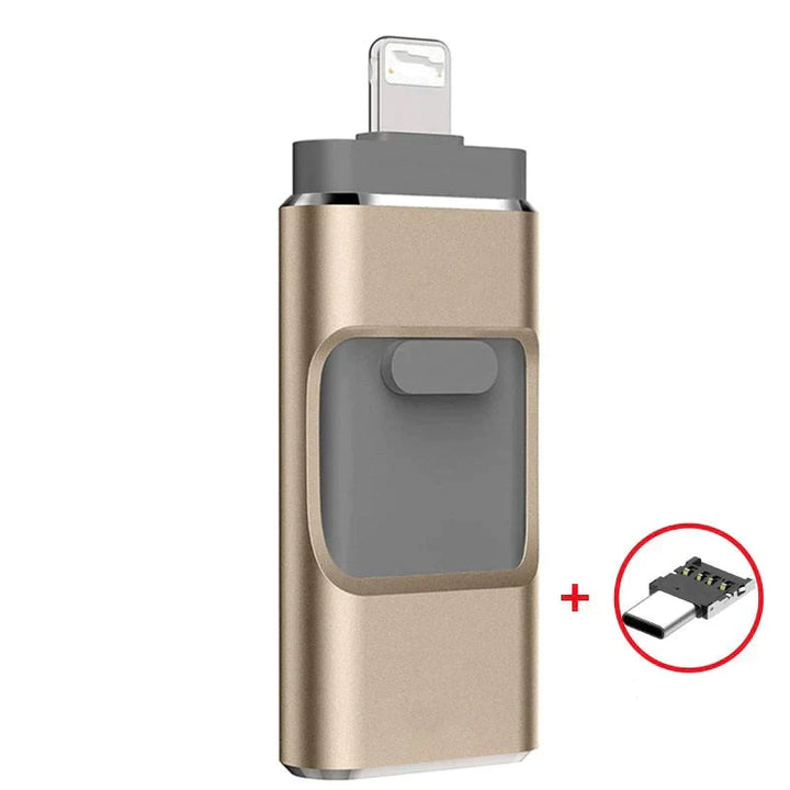 Skanto | DataFlex 4-i-1 Minnepinne – USB-lagring for telefon, nettbrett og PC