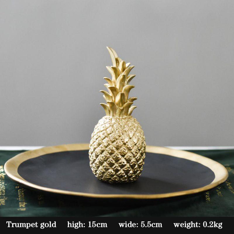 Gylden Ananas Kjøkken Dekorasjon Med En Moderne Nordisk Stil | Skanto