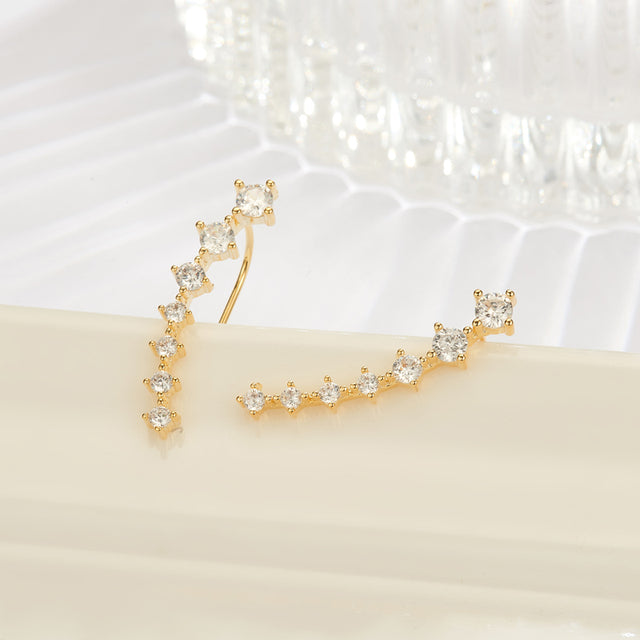 Skanto | Glamour | Skinnende Zirkon 925 Sterling Sølvørering