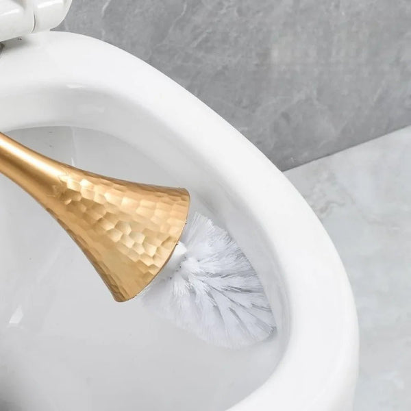 Skanto | GOLDENLUXE – Skulpturert toalettbørste med elegant metallisk design for moderne bad