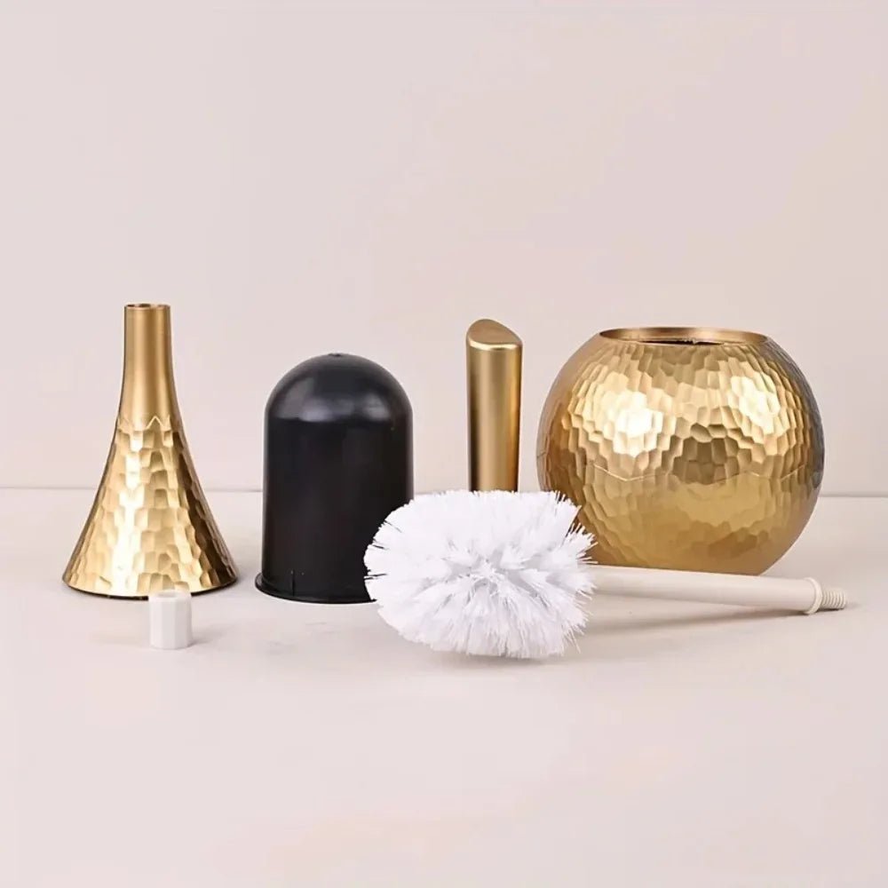 Skanto | GOLDENLUXE – Skulpturert toalettbørste med elegant metallisk design for moderne bad