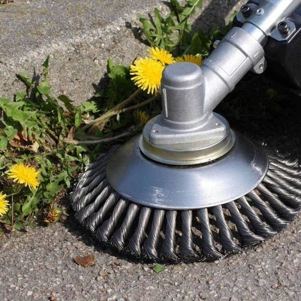 Skanto | Weed Brush for Trimmer – Robust Wire Brush Made of Steel for Joint Paving Garden Care