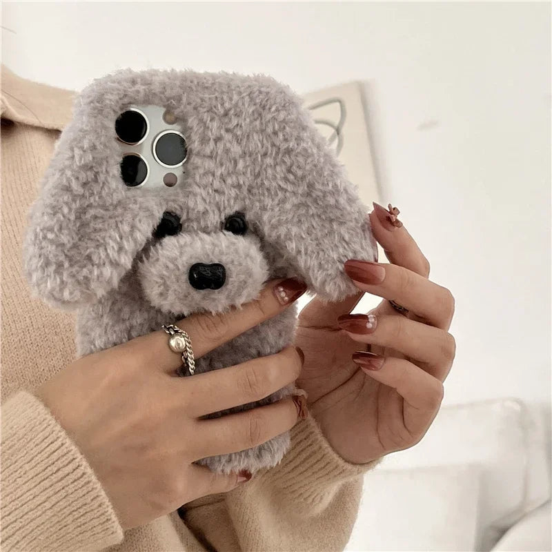 Skanto | Søt Hund Fluffy Snuggly iPhone Etui