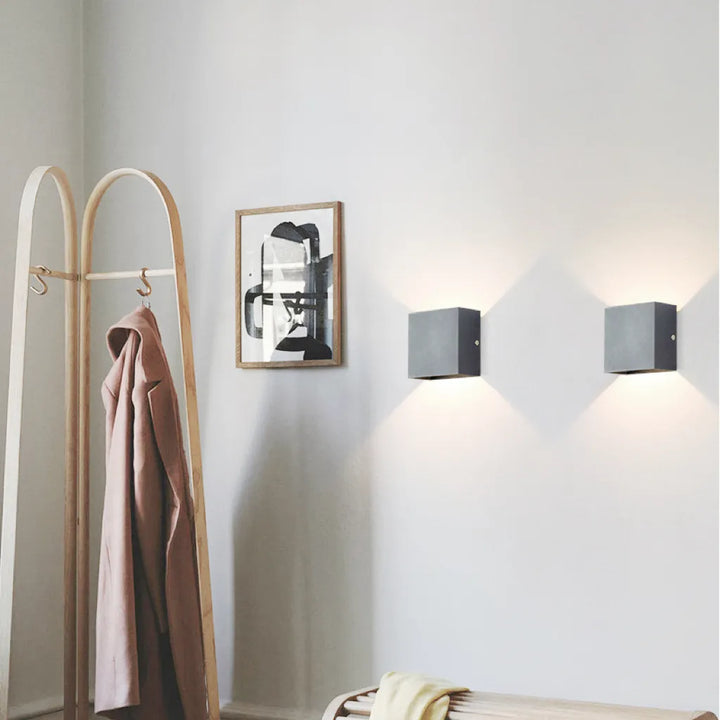 Skanto | Vegglampe Moderne Svart Aluminium LED Lysarmatur