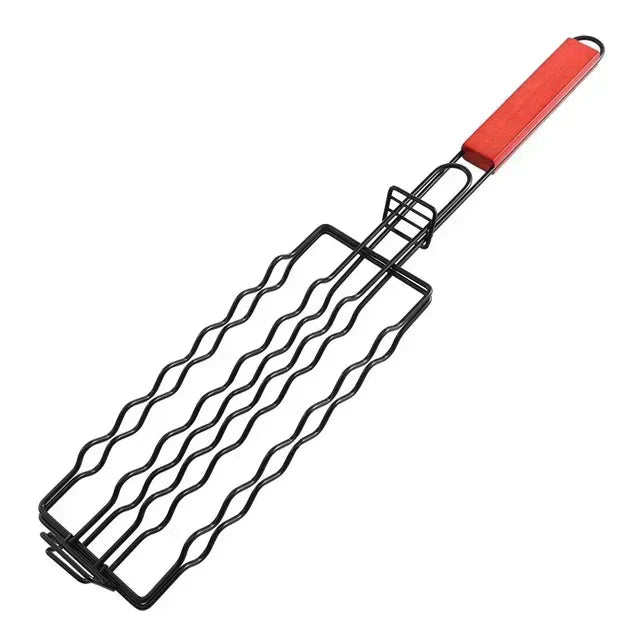 Grillkurv Rustfritt Stål BBQ Verktøy Grillrack for Pølse | Skanto