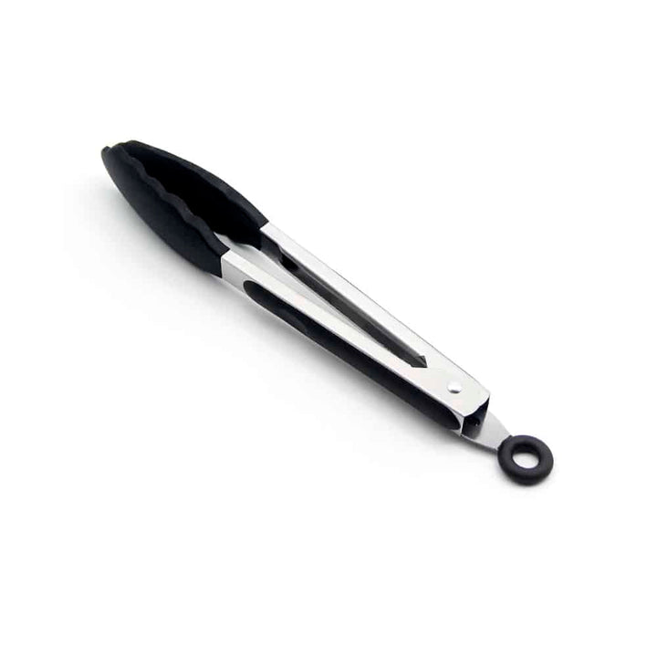 Silikontang og rustfritt stål grilltang - 23/30 cm - Hvit / Svart | Skanto