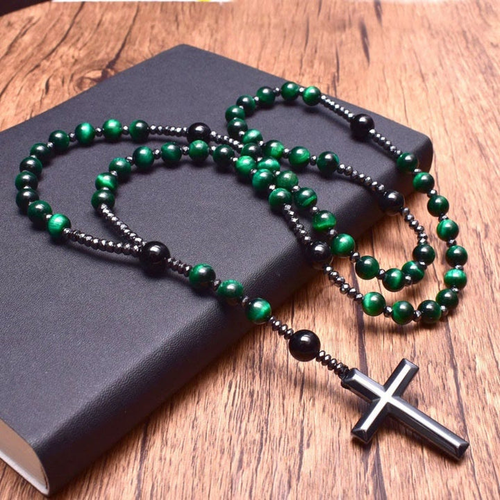 Skanto | Orion Spirituell Halskjede med Tigerøye & Lapis Lazuli – Herres rosary