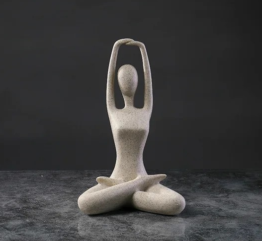 ZenJoy Kvinne i Yoga Figur – Moderne Interiørdekorasjon laget av Resin | Skanto
