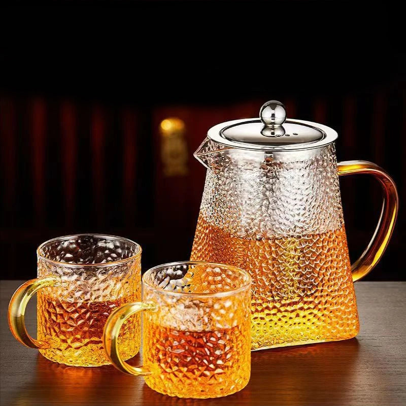 Hammer Glass Tekanne Med Rustfritt Stål Filter Varmebestandig Tekanne | Skanto