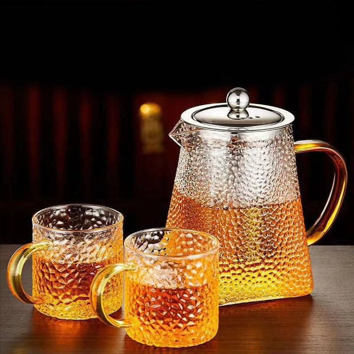 Hammer Glass Tekanne Med Rustfritt Stål Filter Varmebestandig Tekanne | Skanto