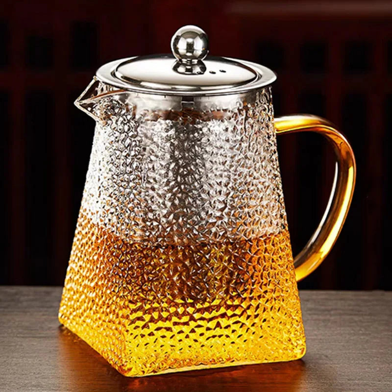 Hammer Glass Tekanne Med Rustfritt Stål Filter Varmebestandig Tekanne | Skanto