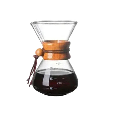 Håndglass kaffekjele med rustfritt stålfilter dryppbrygger kaffe | Skanto