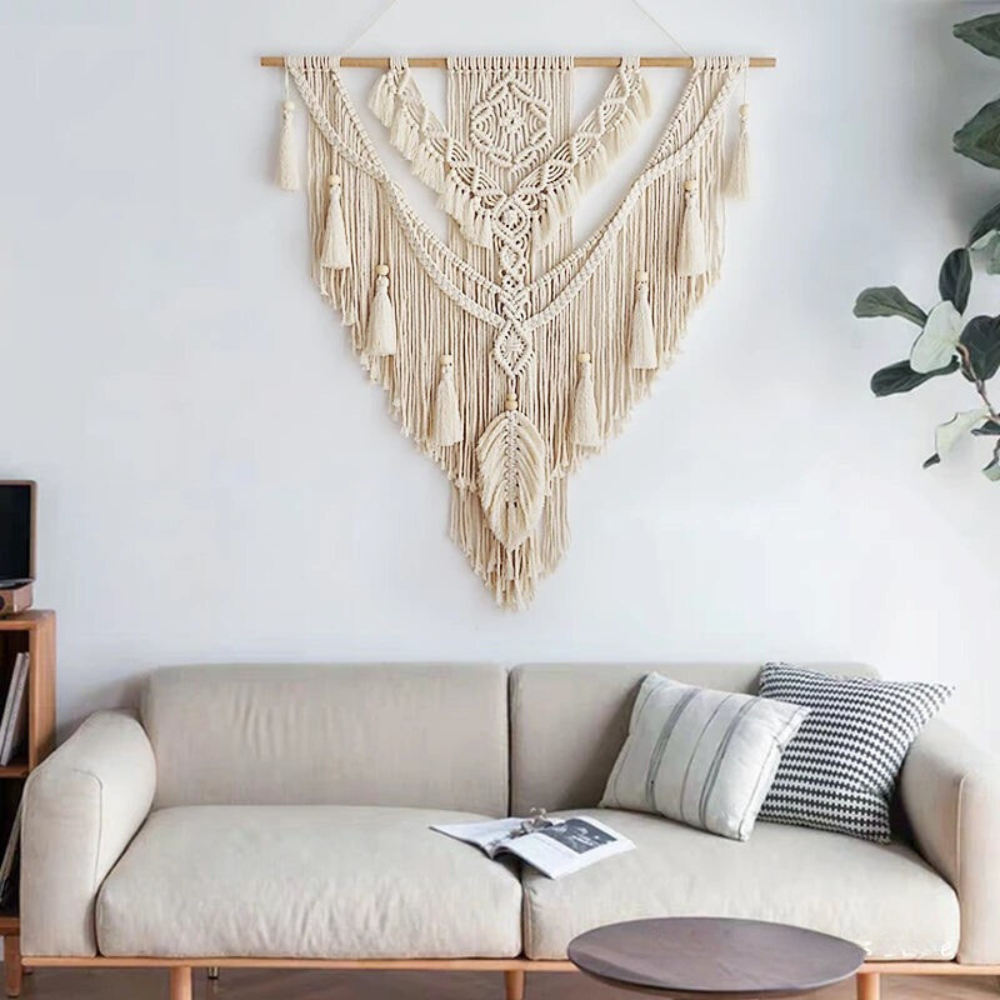 Skanto | Håndlaget Makramé Veggdekor Skandinavisk Boho Innredning