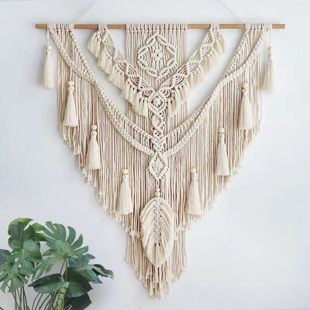 Skanto | Håndlaget Makramé Veggdekor Skandinavisk Boho Innredning