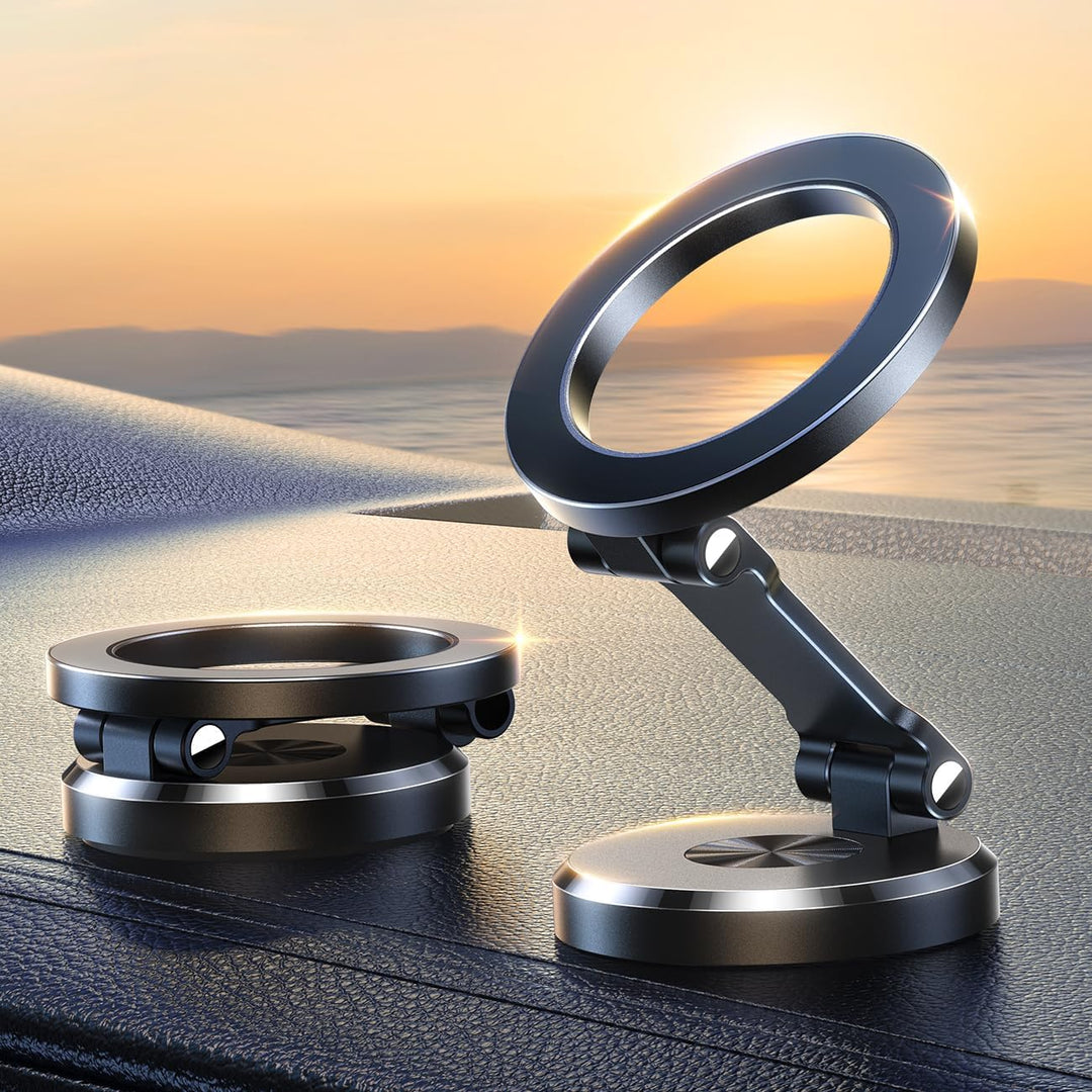 Skanto | 360° Falt Magnetisk Bil Telefonholder – Justerbar & Sikker Festing for Alle Smarttelefoner