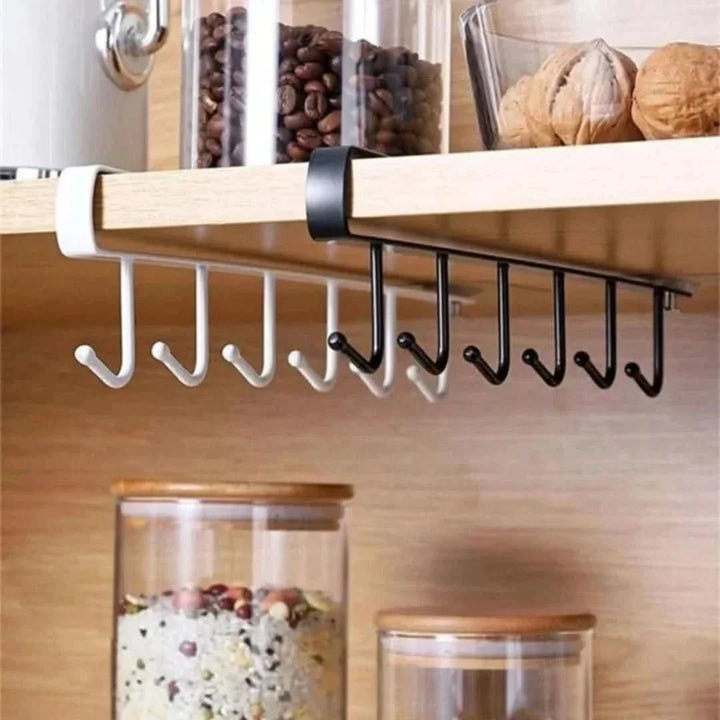 Skanto | Under Cabinet Hanging Rack – Plassbesparende Kjøkkenorganisator