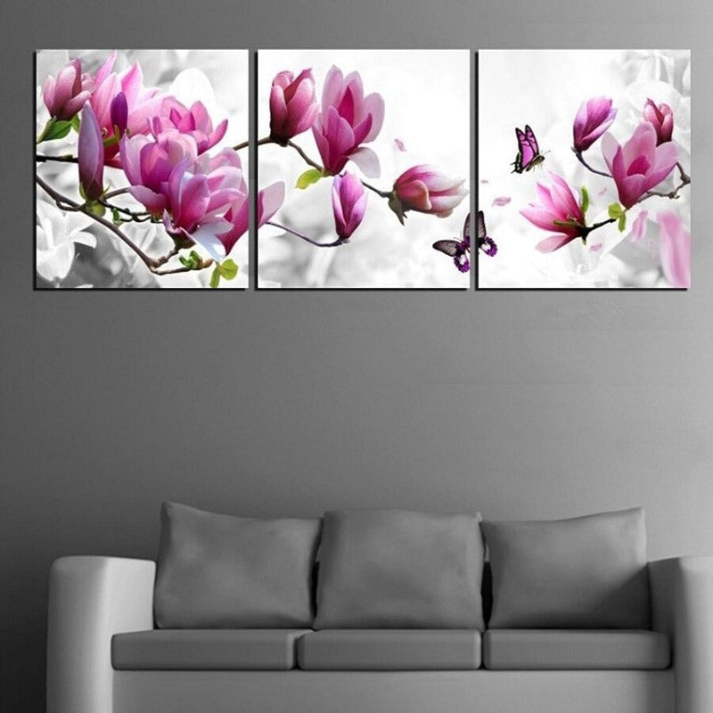Lilla-rosa tulipanblomster - lerretbilder