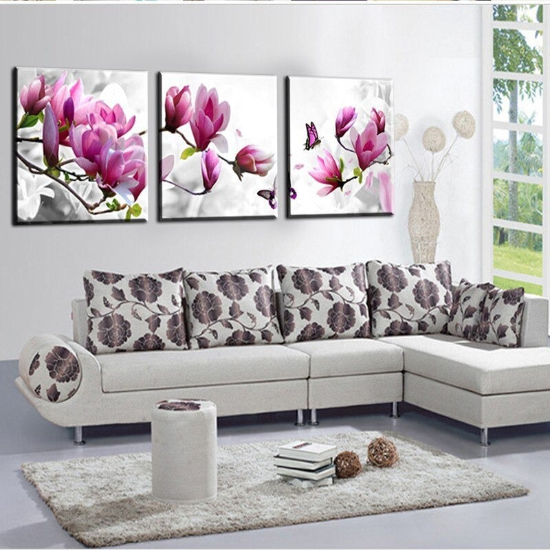 Lilla-rosa tulipanblomster - lerretbilder