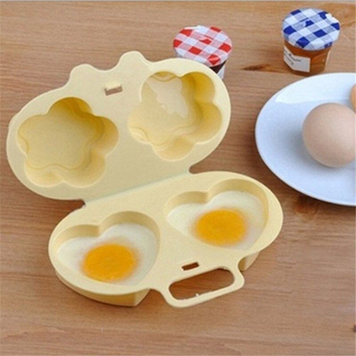 Hjerte- og Blomsterformet Egg Dampkjele Matlagingsform Egg Pocher Gadget | Skanto