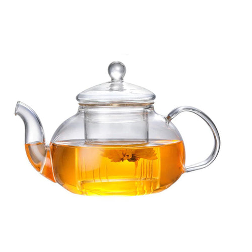 Varmebestandig klar borosilikatglass tekanne Klar japansk stil tekanne infuser | Skanto