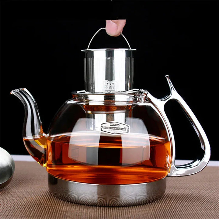 Varmeresistent klart glass tekanne husholdning tykkere tekanne | Skanto