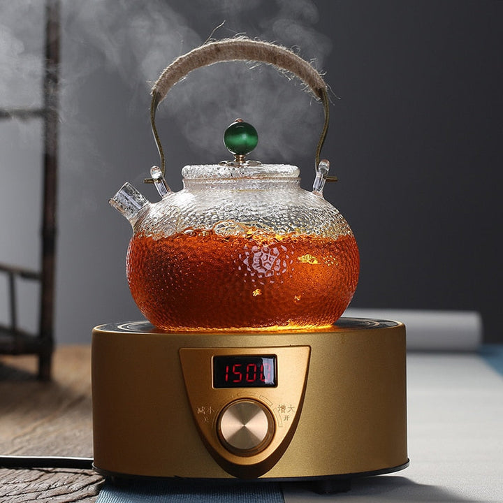 Varmebestandig glass tekanne tefilter tesett kettle kaffete pot | Skanto
