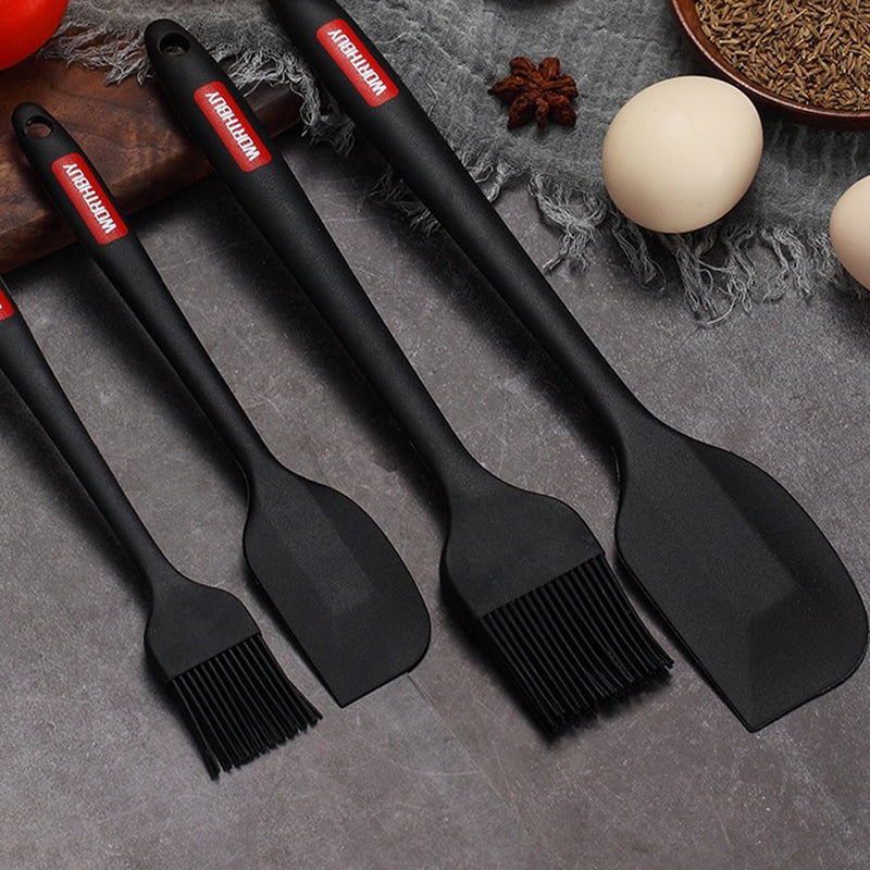 Varmeresistente Non-Stick Silikon Kjøkkenredskaper Sett For Bakemiks Spatelsett | Skanto