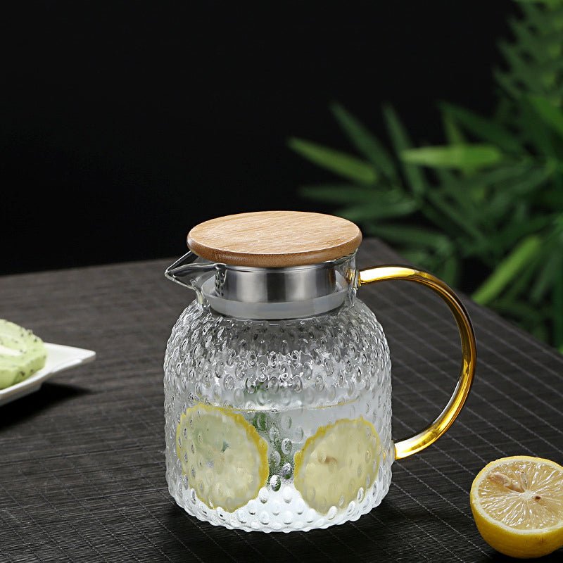 Varmebestandig riflet glasskanne
