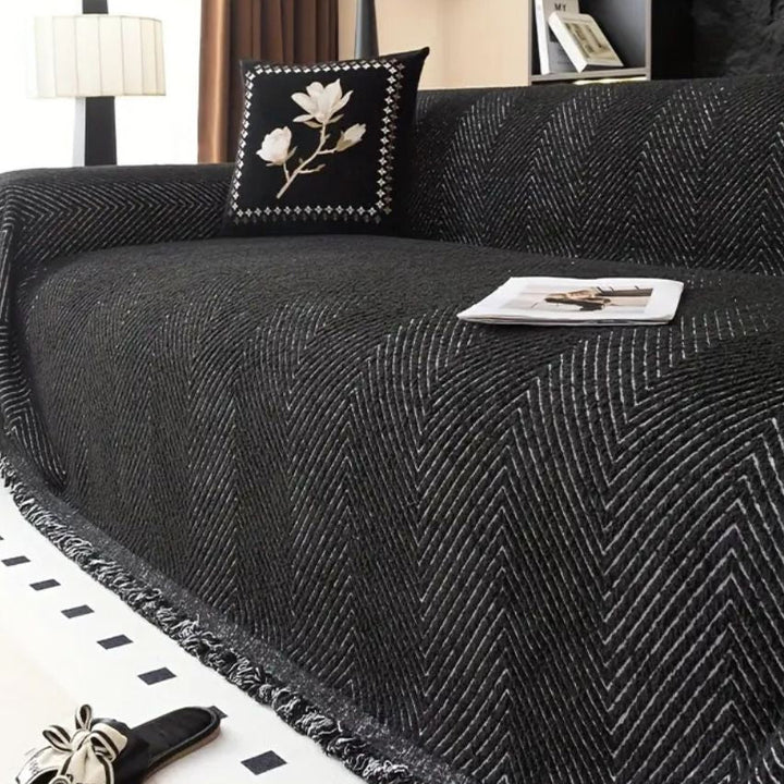 Skanto | Sofa Cover Herringbone Pattern Protective Design