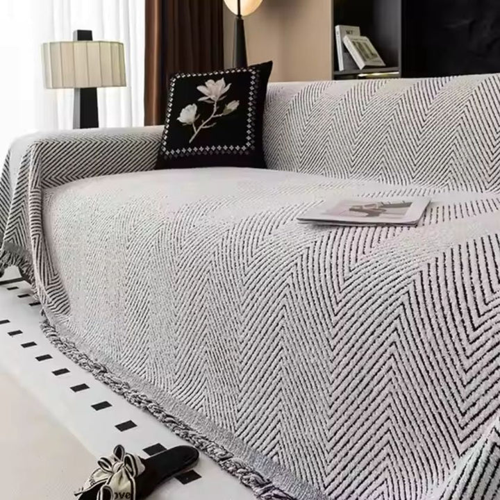Skanto | Sofa Cover Herringbone Pattern Protective Design