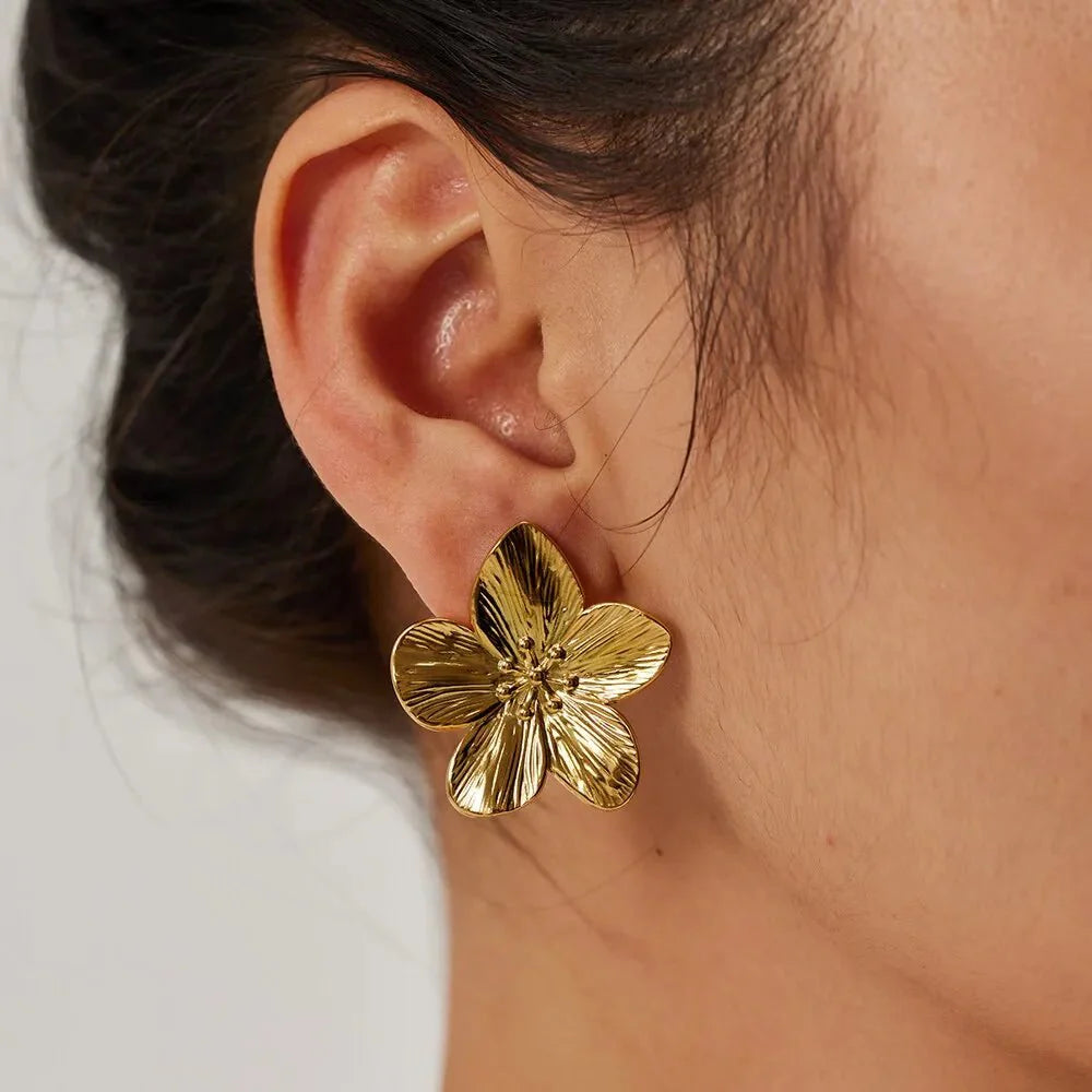 Skanto | Hibiscus Floral Stud Øredobber