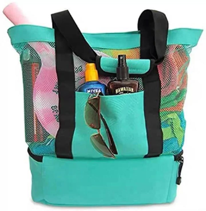 Picknick- und Strandtasche mit großem Fassungsvermögen – wasserdicht, doppellagiges Netzgewebe für Outdoor-Abenteuer