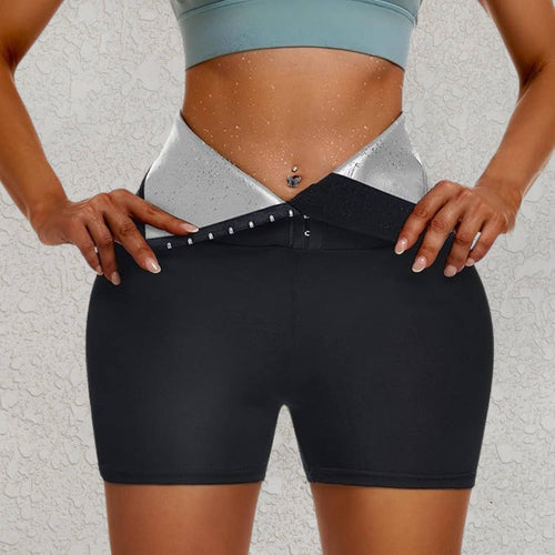 Skanto | SweatFit Midjeformende – Høyt liv Sauna Legging med Midje Trener for Kvinner