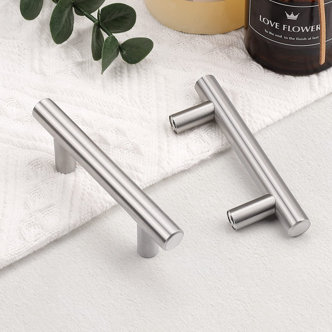 Skanto | Børstet Nikkel Modern Rustfritt Stål Skuffehardware T-Bar Håndtak
