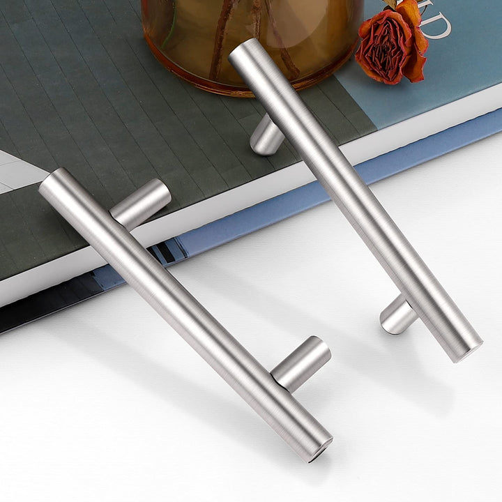 Skanto | Børstet Nikkel Modern Rustfritt Stål Skuffehardware T-Bar Håndtak