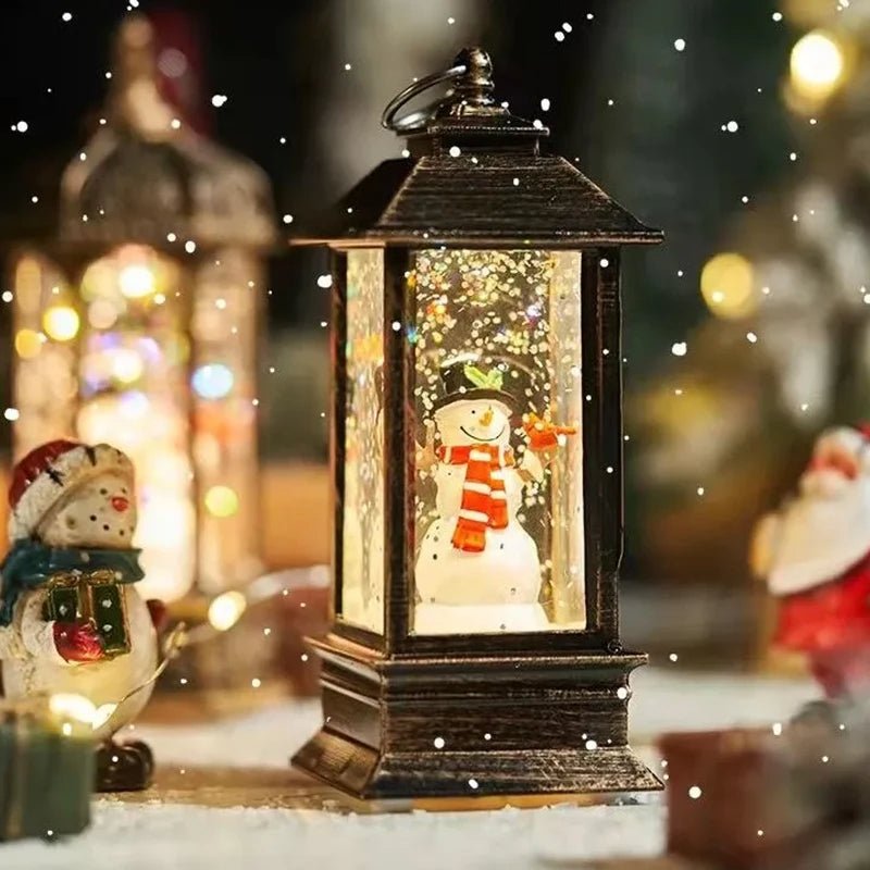 Skanto | Ferie Lantern - Christmas Snow Globe Vintage Lantern Suitable for Party, Wedding, Indoor, Outdoor and Terrace