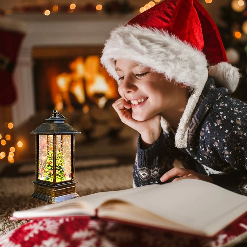 Skanto | Ferie Lantern - Christmas Snow Globe Vintage Lantern Suitable for Party, Wedding, Indoor, Outdoor and Terrace