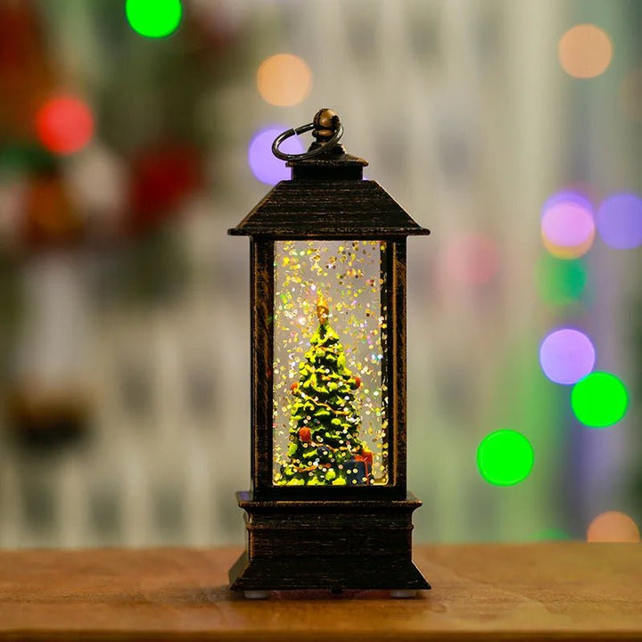 Skanto | Ferie Lantern - Christmas Snow Globe Vintage Lantern Suitable for Party, Wedding, Indoor, Outdoor and Terrace