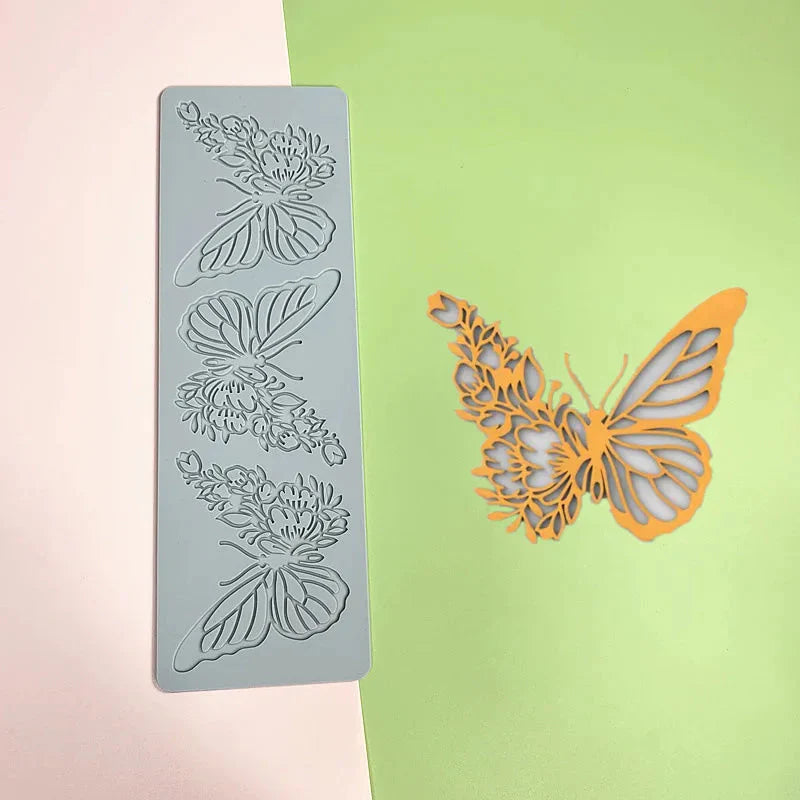 Hollow Out Butterfly Honeycomb Sugar Lace Pad Baking Silicone Mold | Skanto