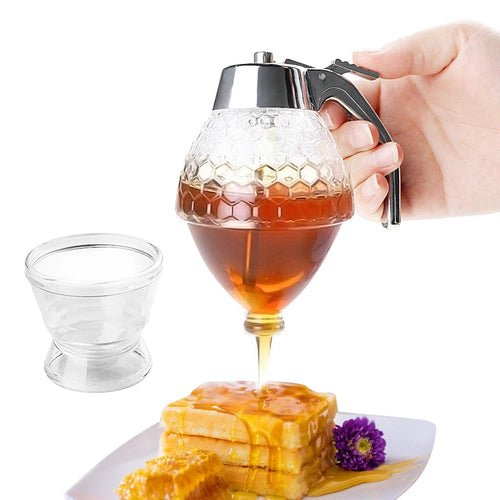 Honningkrukke Beholder Honningflaske Oppbevaring Bie Drypp Dispenser | Skanto