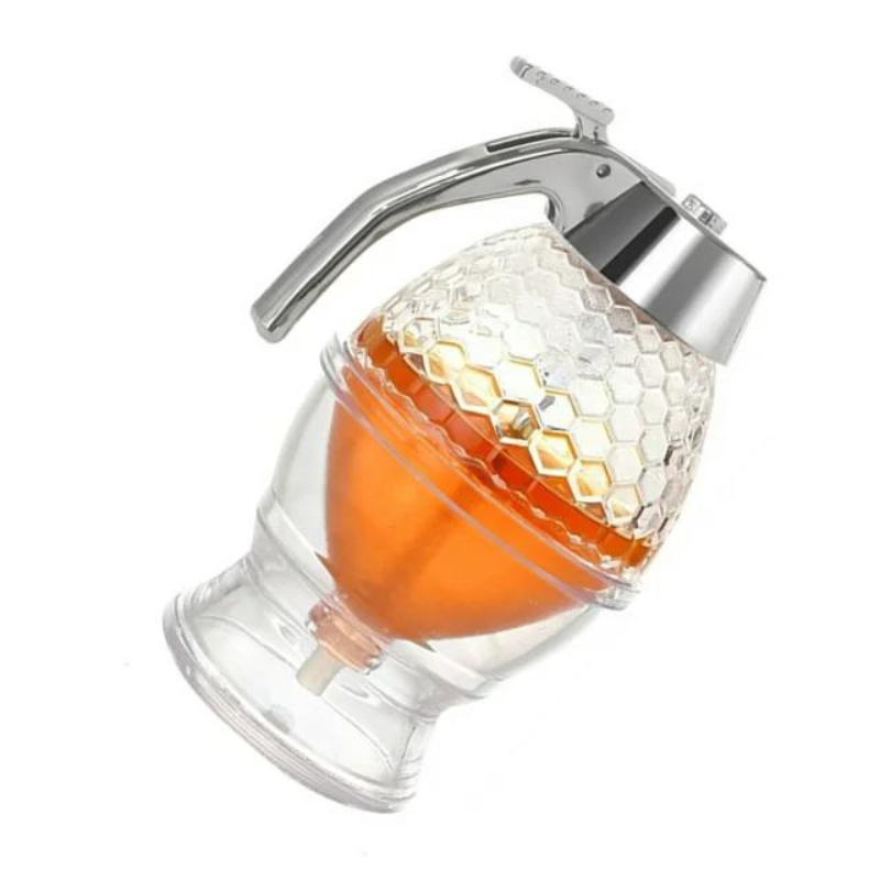 Skanto | Dryppfri honningdispenser med honningkake-design – 200 ml plast