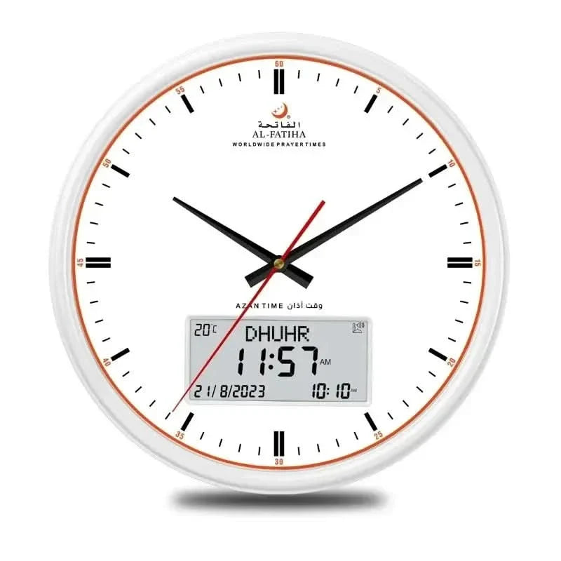 Skanto | PrayTime Smart Veggklokke – Azan & Hijri Kalender med Dual Display