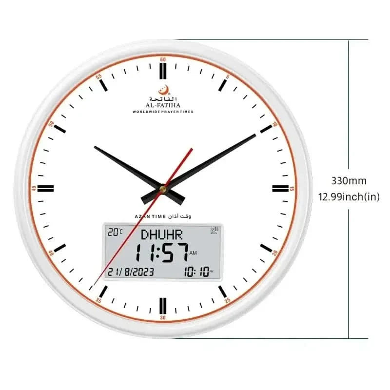 Skanto | PrayTime Smart Veggklokke – Azan & Hijri Kalender med Dual Display