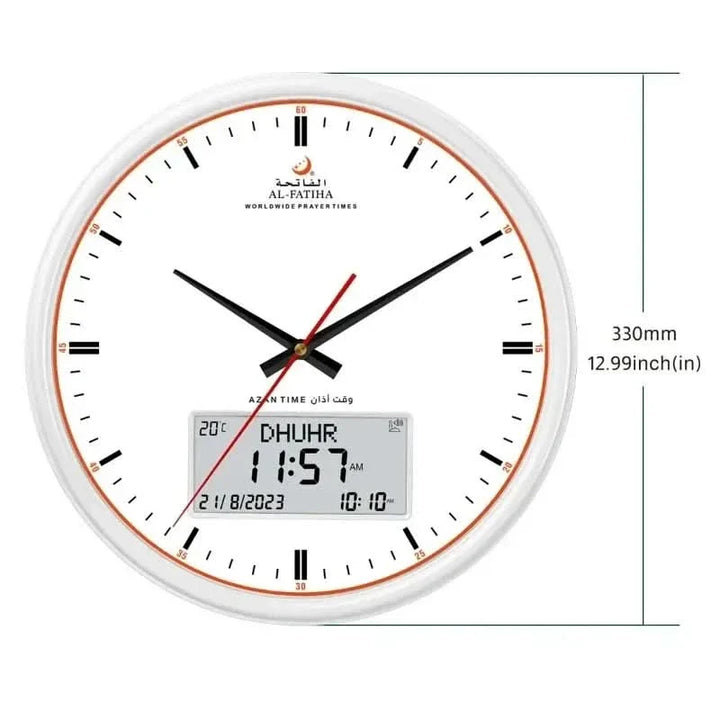 Skanto | PrayTime Smart Veggklokke – Azan & Hijri Kalender med Dual Display