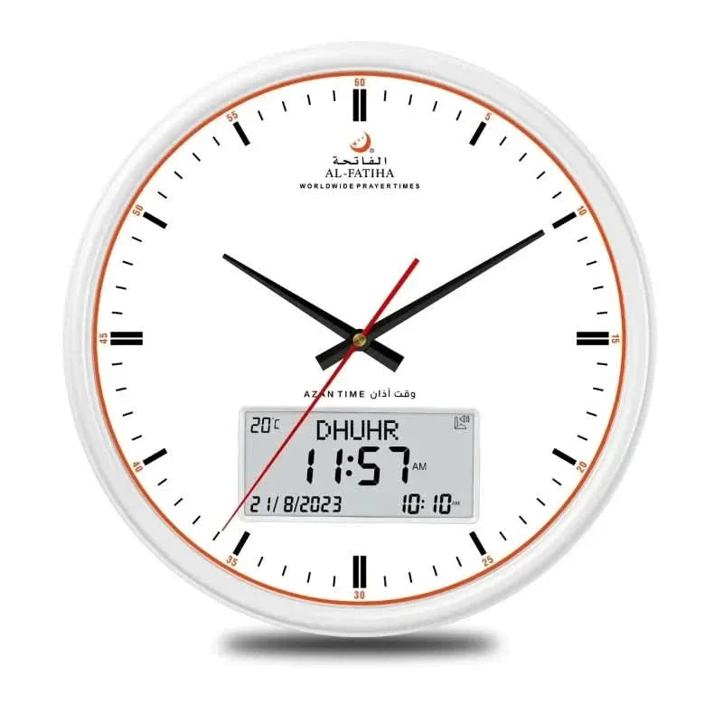 Skanto | PrayTime Smart Veggklokke – Azan & Hijri Kalender med Dual Display