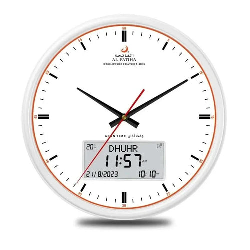 Skanto | PrayTime Smart Veggklokke – Azan & Hijri Kalender med Dual Display