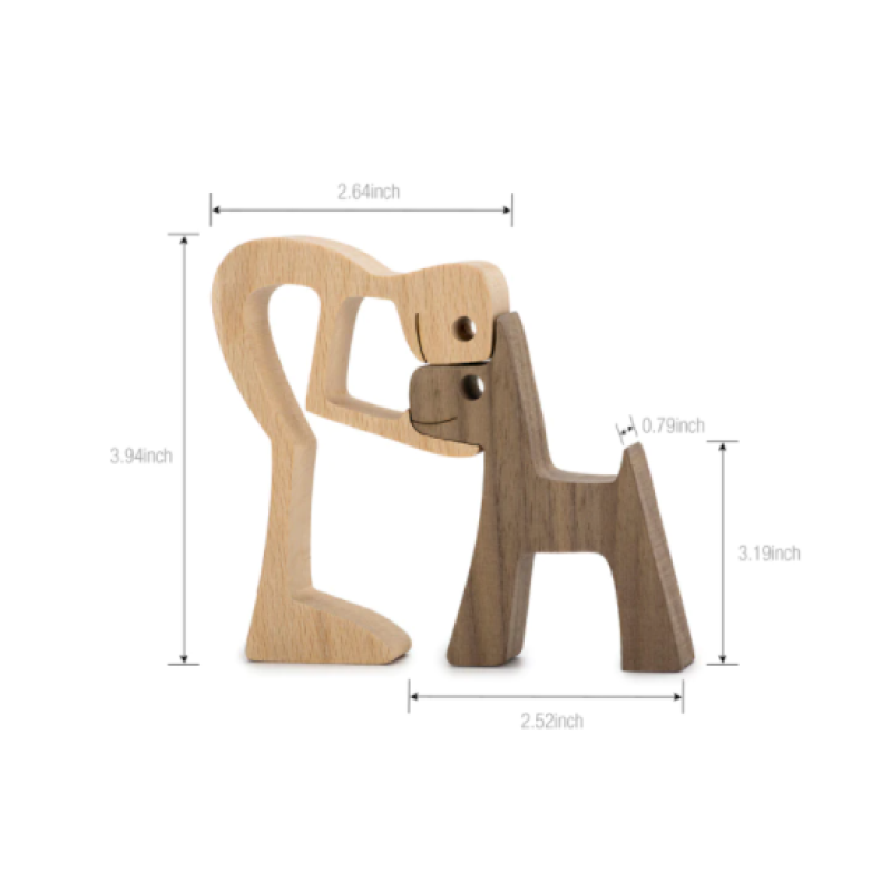 WoodenSculpt – Håndlaget Tre Skulptur for Interiør Skanto